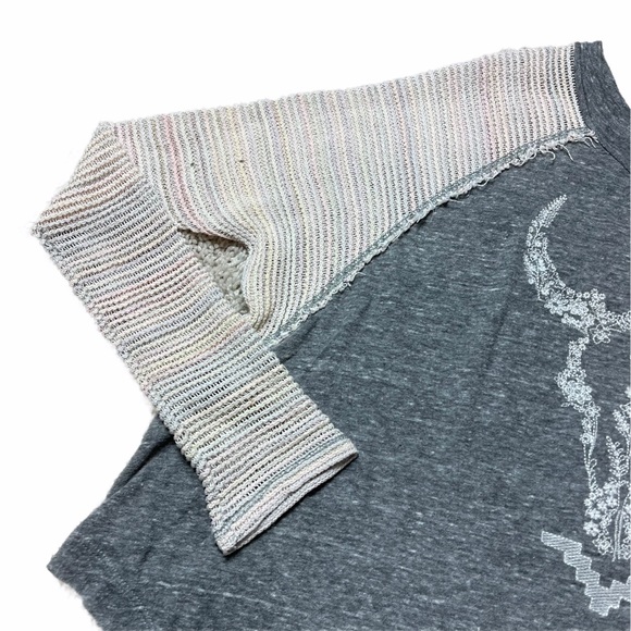 We the Free by Free People Gray Skull Long Sleeve - Picture 3 of 7